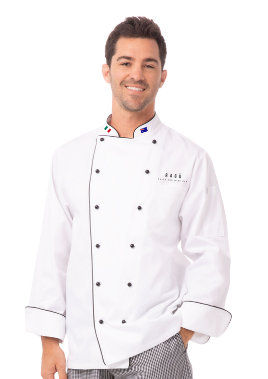 RP Newport Men's Executive Chef Jacket- White