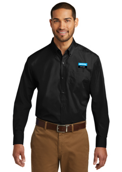 Port Authority Long Sleeve Carefree Poplin Shirt. W100