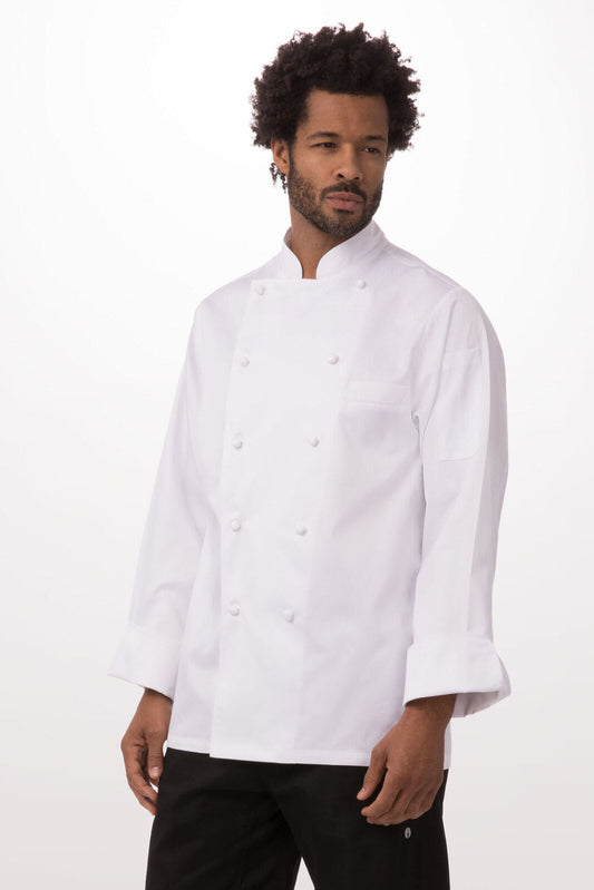 Madrid Men's Premium Cotton Chef Jacket White