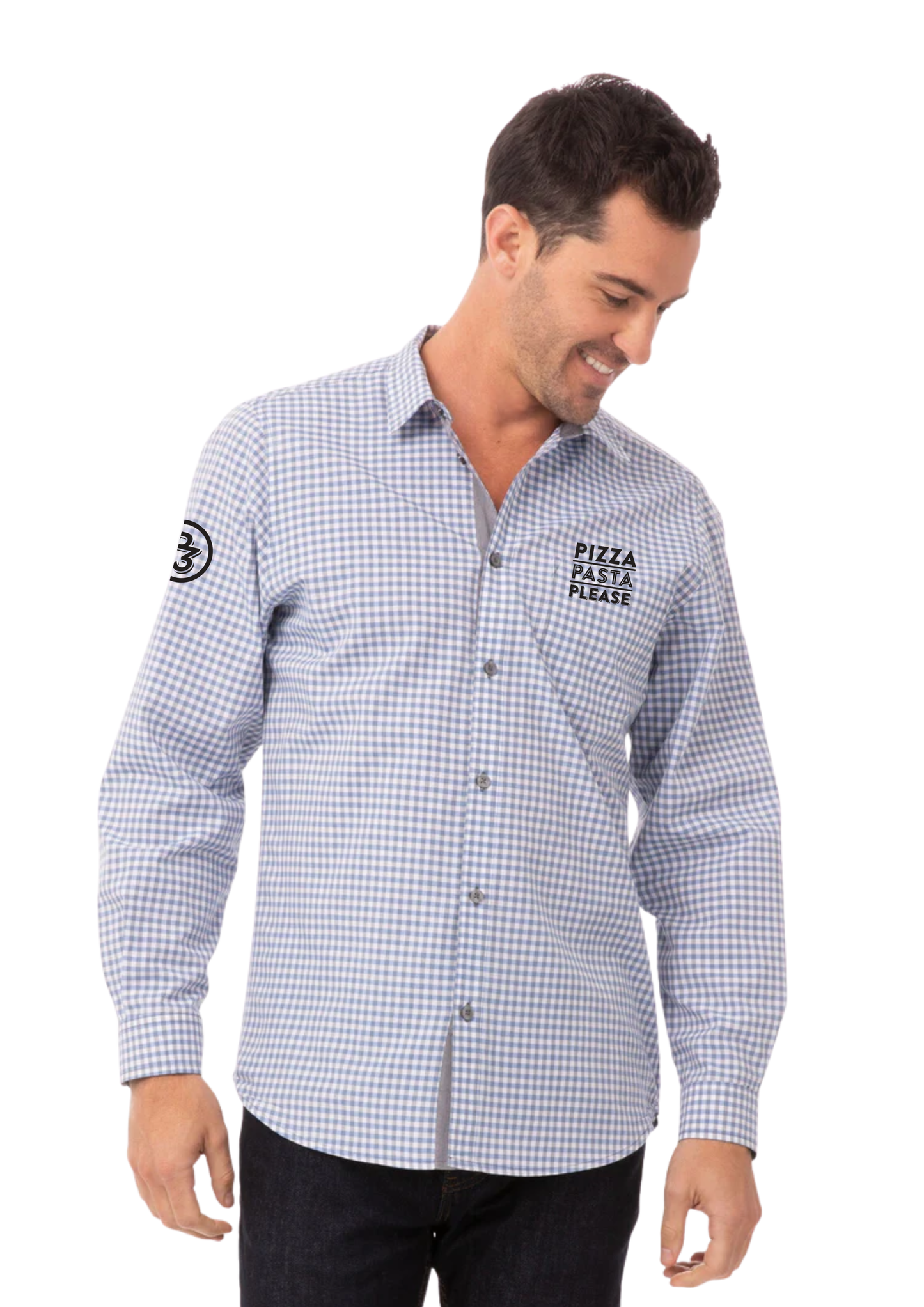 Modern Gingham Men's L/S Dress Shirt