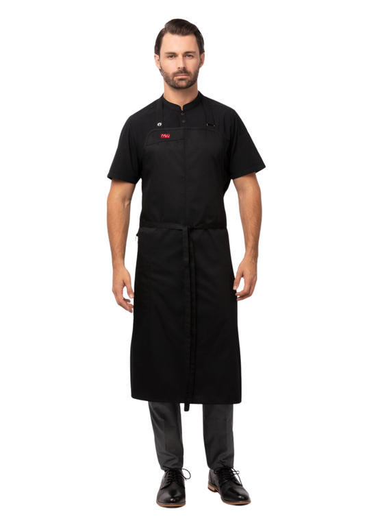 M&W - Chef Large Bib Apron - Black