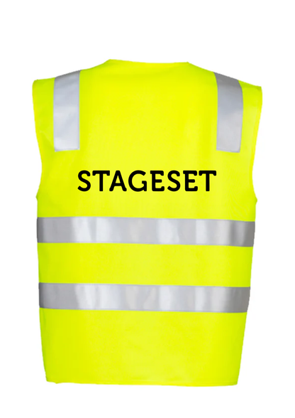 SS - Printed Unisex Hi Vis Basic Vest