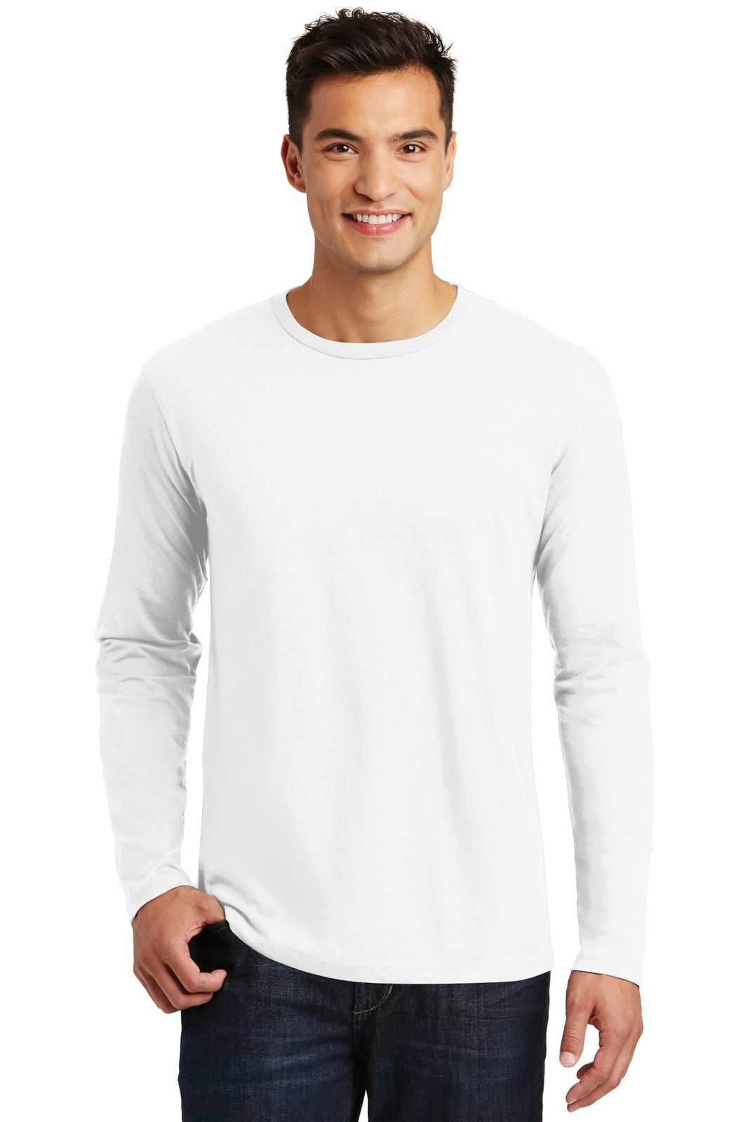 District Made Mens Perfect Weight Long Sleeve Tee. DT105 – Entity Brands
